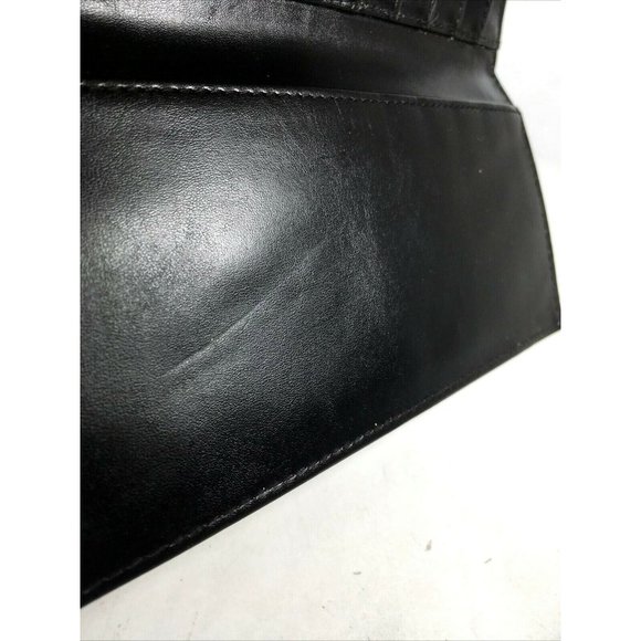 Buxton Black Leather Kisslock Purse Clutch Wallet - Picture 10 of 12